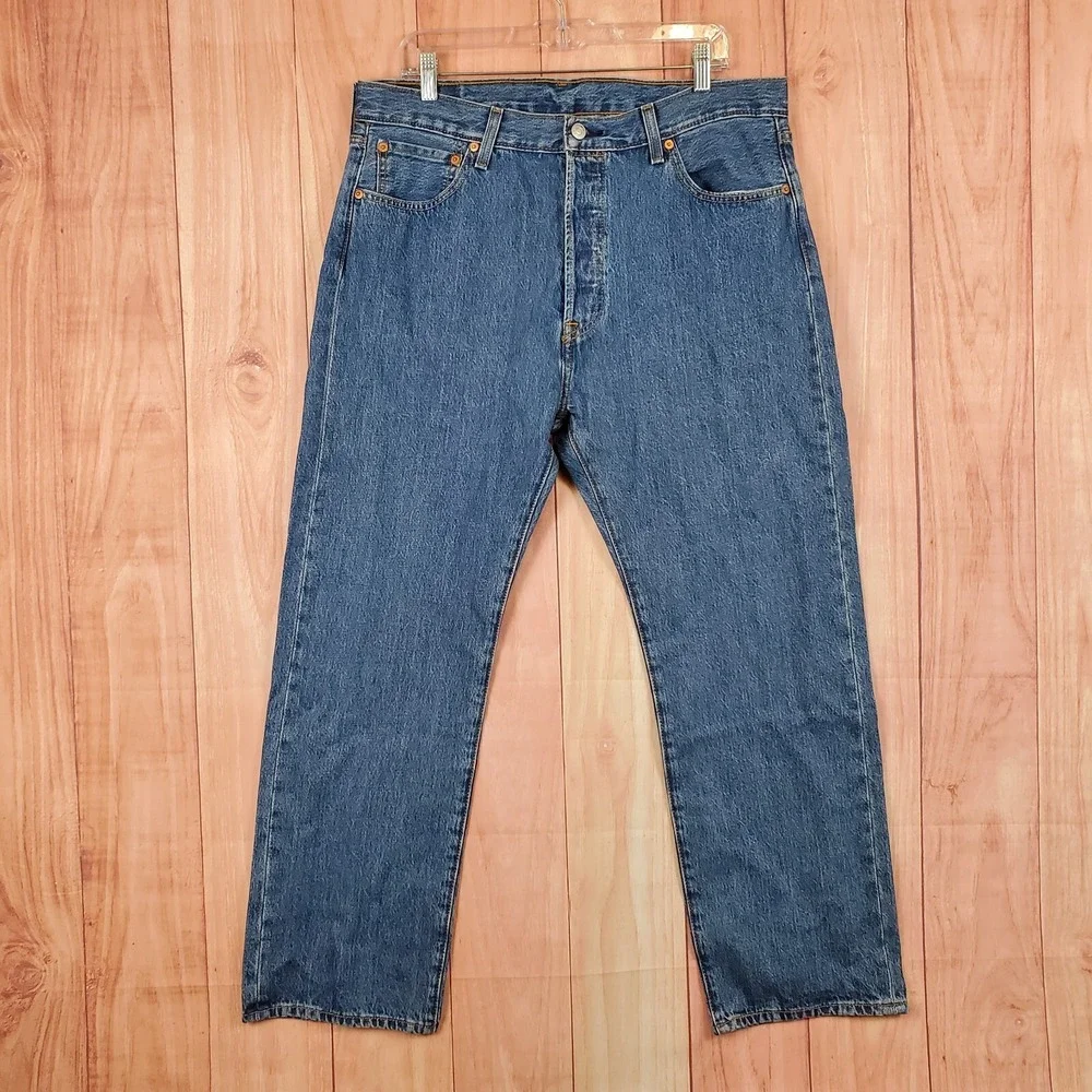 Levis 501 Jeans Mens Sz 36x29 Work Pants Blue Straight Leg Jean